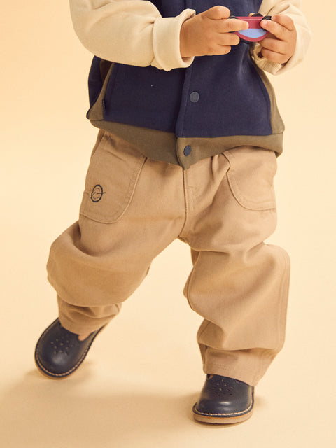 Beige Cotton Twill Trousers