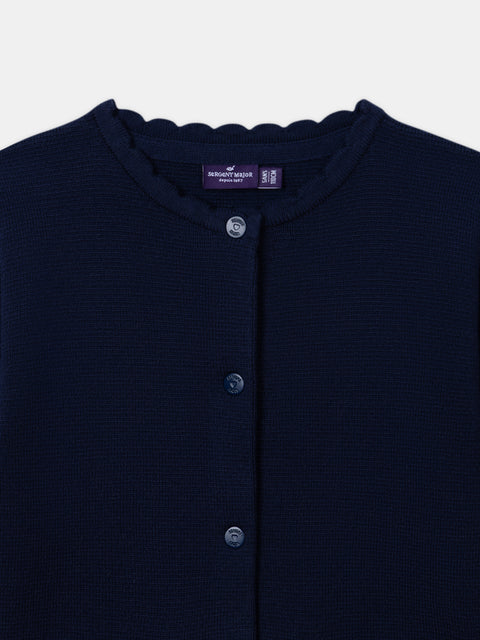 Navy Cotton Rich Cardigan