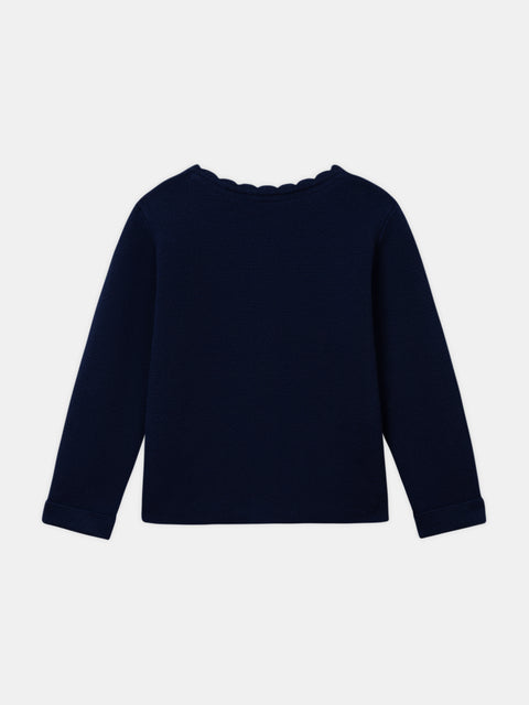 Navy Cotton Rich Cardigan