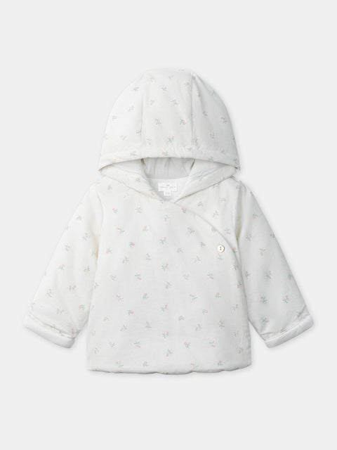 Lined Cream Corduroy Hooded Jacket