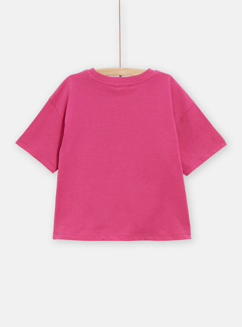 Pink Toucan Print  Short Sleeve Cotton T-shirt