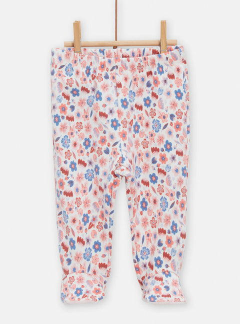 Pink Rabbit Print Velour Pyjamas