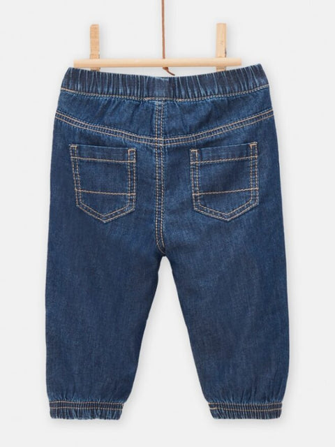 Lined Mid Blue Denim Jeans
