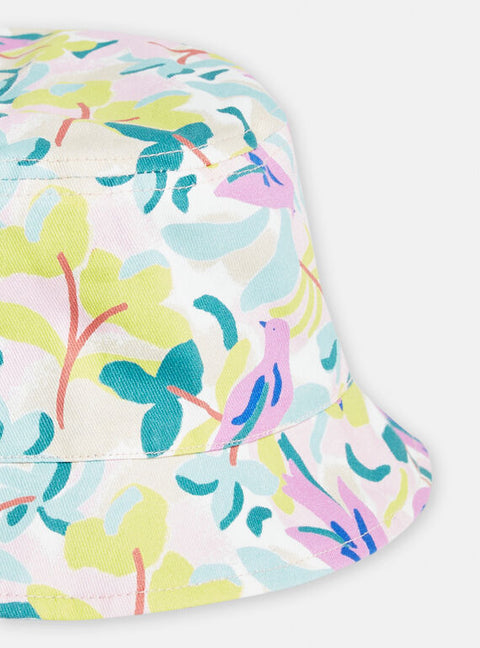 Floral Print Reversible Cotton Bucket Hat