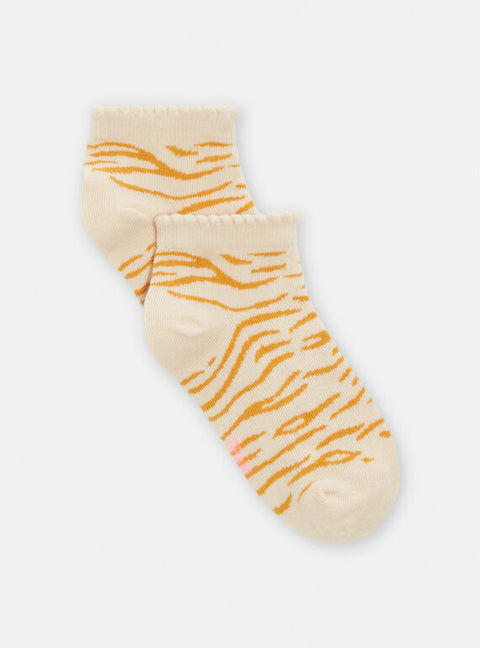 Yellow & Cream Striped Cotton Rich Socks