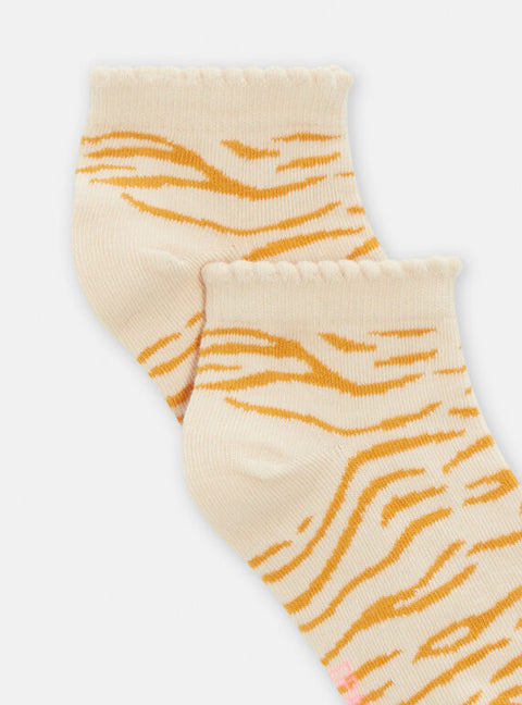 Yellow & Cream Striped Cotton Rich Socks