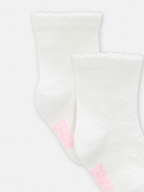 White Heart Pattern Cotton Rich Socks