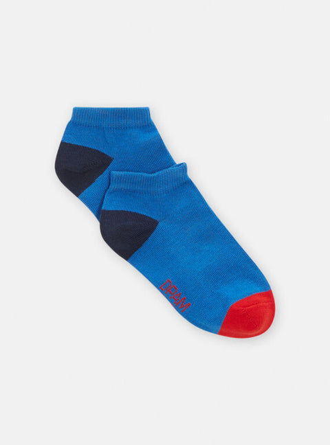 Blue Cotton Rich Ankle Socks