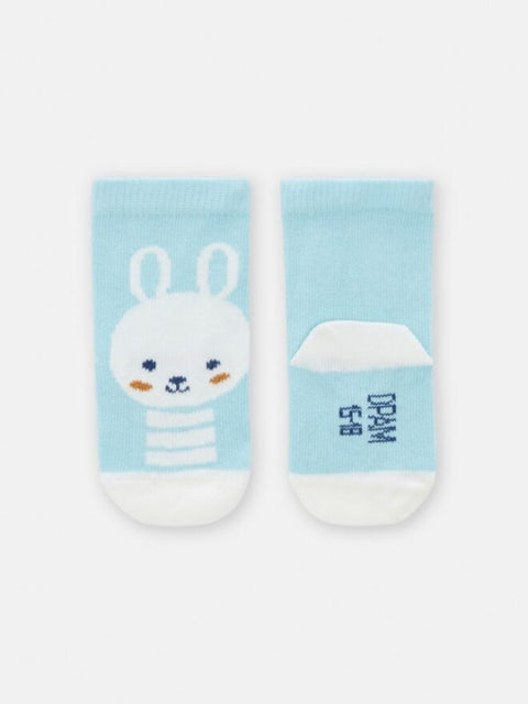 Blue Rabbit Pattern Cotton Rich Socks