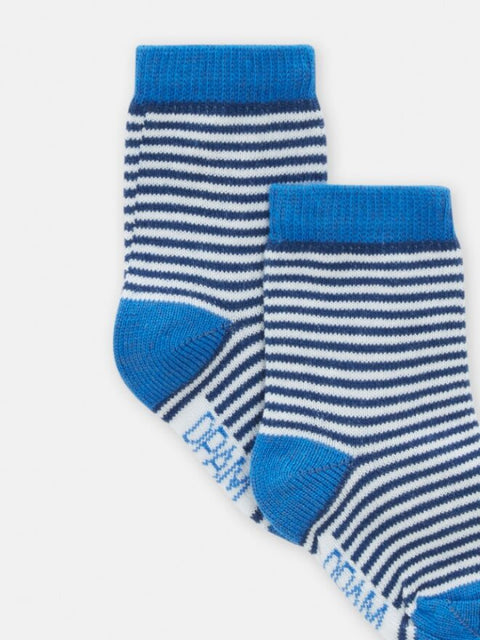 Navy & White Stripe Cotton Rich Socks
