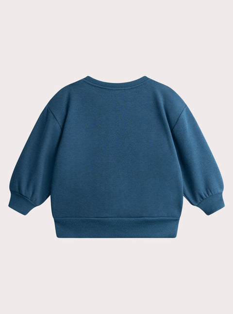 Blue Cotton Fleece Christmas Sweatshirt