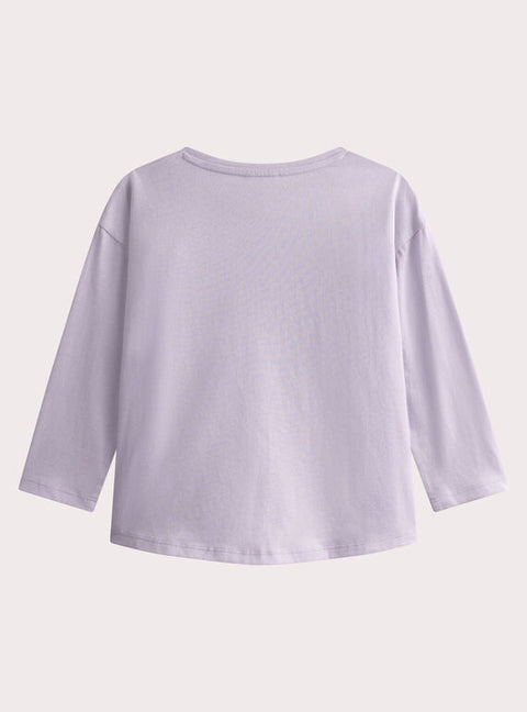 Purple Giraffe Animation Cotton T-shirt