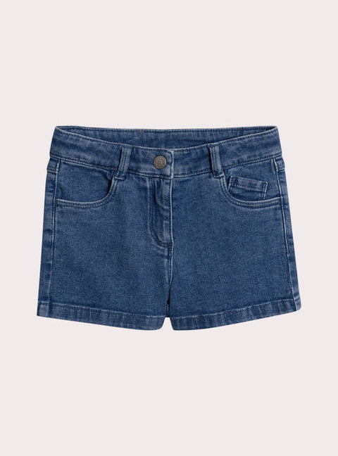 Mid Blue Denim Shorts
