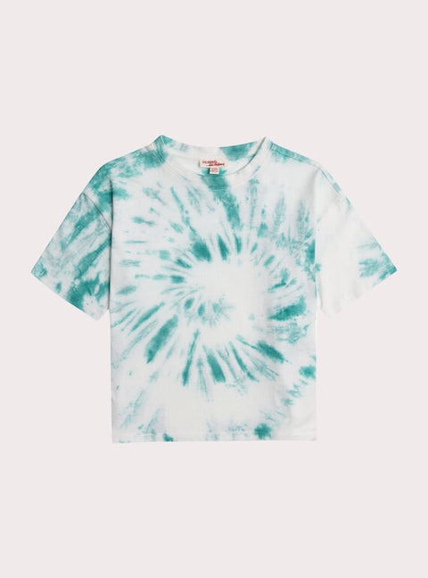 Turquoise Tie Dye Cotton T-shirt