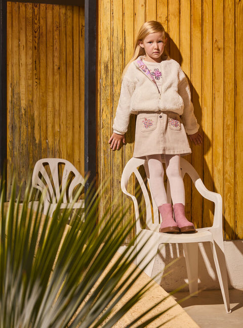 Reversible Cream Sherpa Cardigan