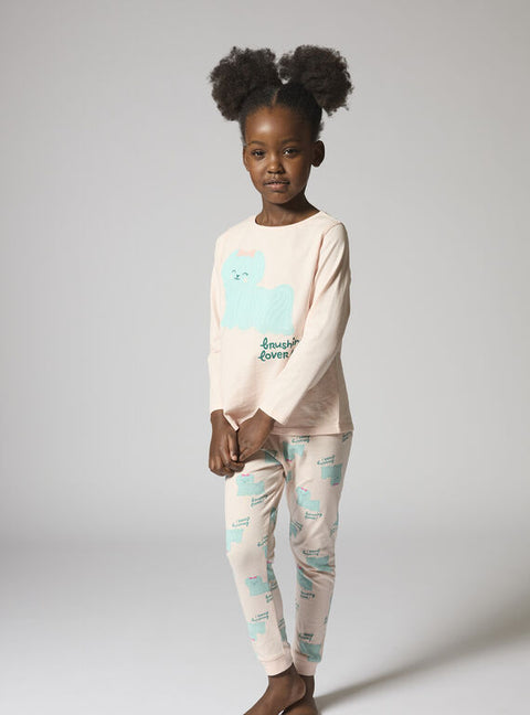Pink Dog Print Cotton Pyjamas