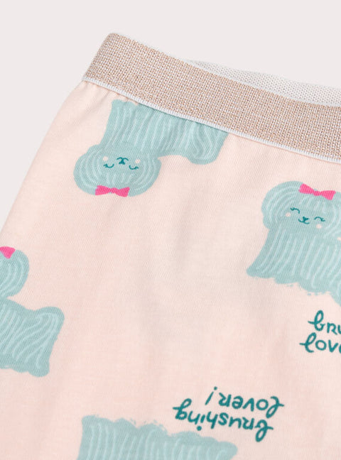 Pink Dog Print Cotton Pyjamas