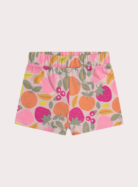 Pink Fruit Print Short Cotton Pyjamas
