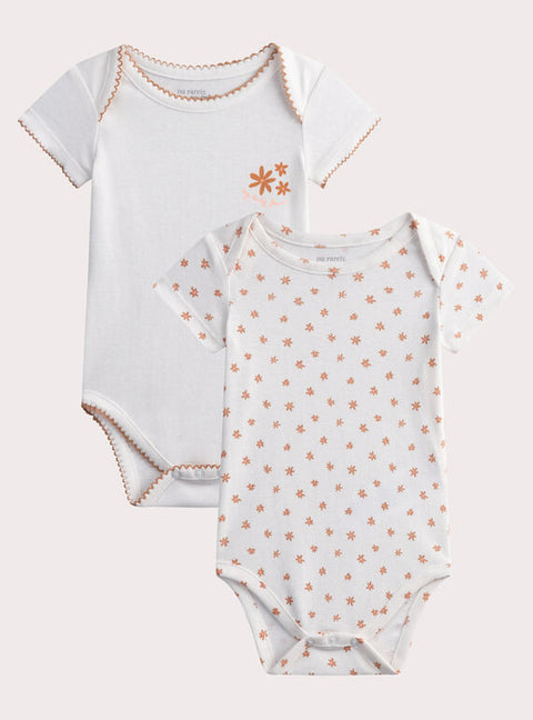 2 Pack Short Sleeve Cotton Bodysuits