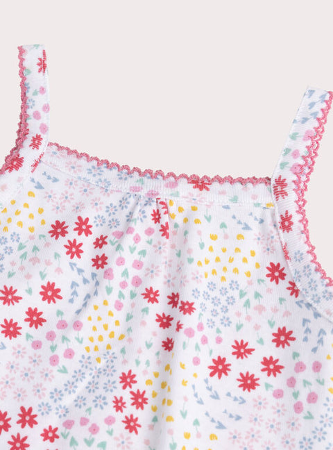 2 Pack Floral Print Cotton Bodysuits