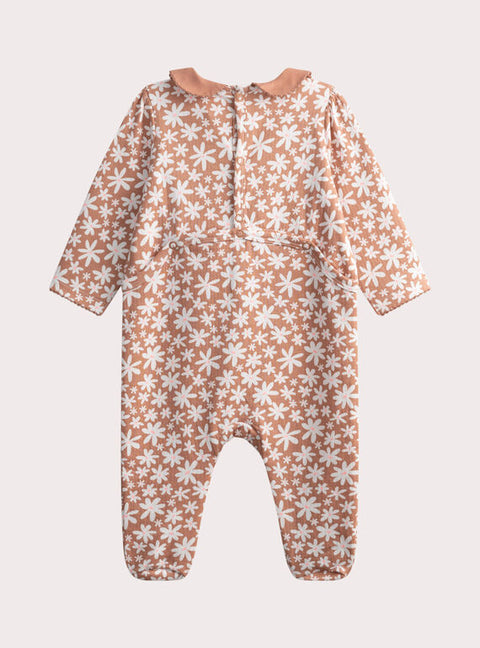 Floral Print Cotton Sleepsuit