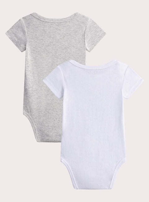 2 Pack Cat Print Cotton Bodysuits