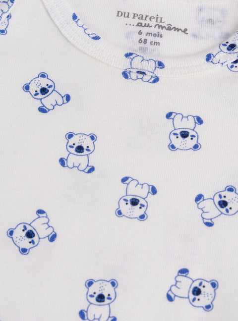 2 Pack Bear Print Cotton Bodysuits