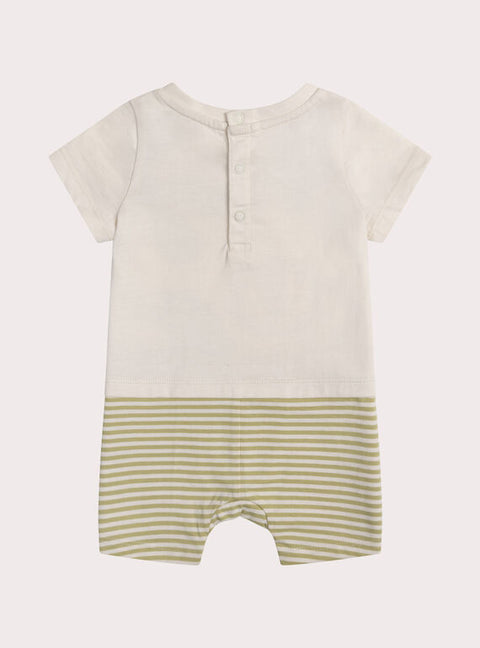 Green Jungle Animal Print Summer Cotton Sleepsuit