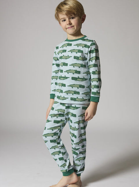 Green Crocodile Animation Cotton Pyjamas