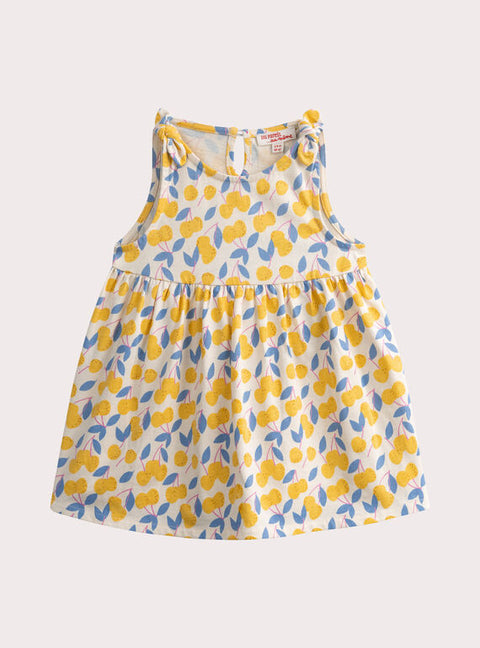 Yellow Lemon Print Jersey Cotton Sundress