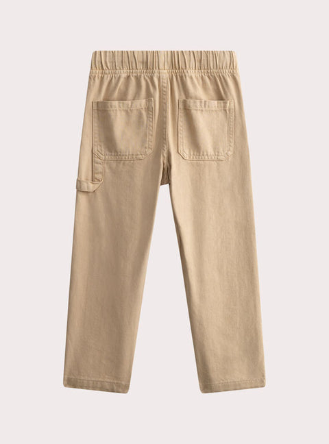 Beige Cotton Twill Trousers