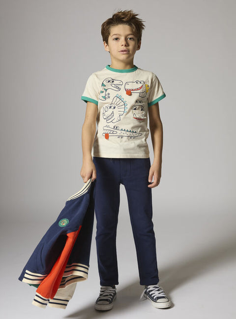 Navy Cotton Fleece Trousers