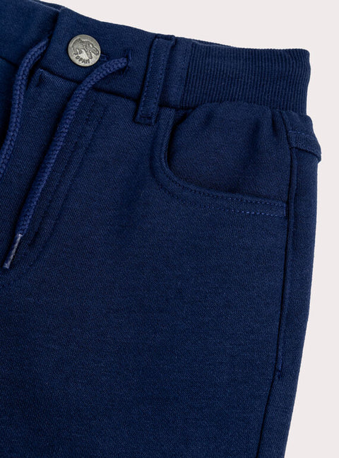 Navy Cotton Fleece Trousers