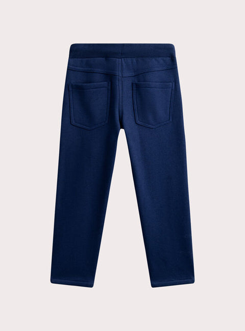 Navy Cotton Fleece Trousers