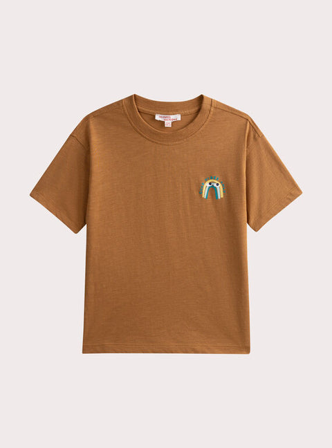 Brown Short Sleeve Cotton T-shirt
