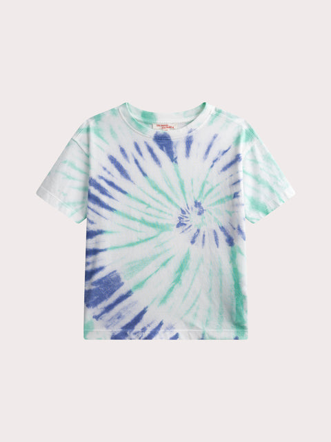 Blue Tie Dye Cotton T-shirt