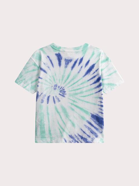 Blue Tie Dye Cotton T-shirt