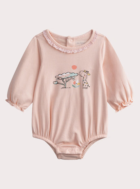 Newborn Pink Cotton Bodysuit