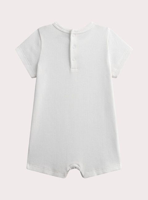 Newborn Cream Cotton Playsuit