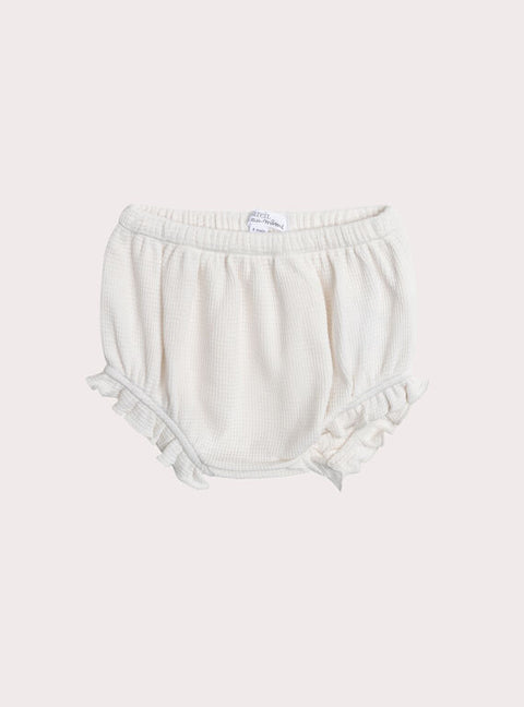 Lined Newborn Cream Cotton Dress With Bloomers