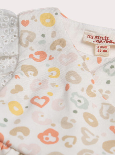 Newborn Jersey Lined Cream Dress