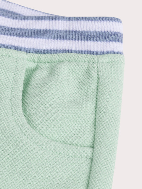 Green Cotton Rich Shorts