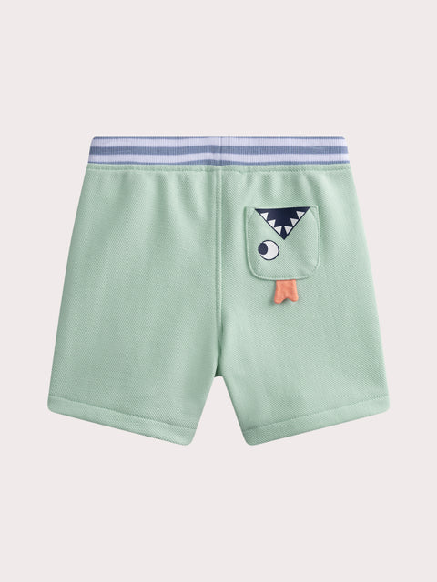 Green Cotton Rich Shorts