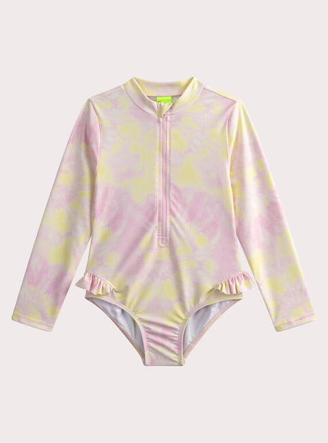 Pink Tie Dye Anti UV Swimsuit