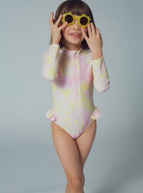 Pink Tie Dye Anti UV Swimsuit