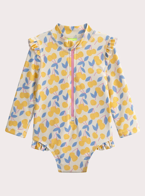 Anti UV Fruit Print One Piece Swimsuit