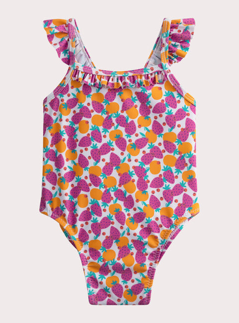 Pink Fruit Print Swimsuit