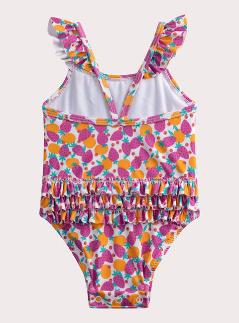 Pink Fruit Print Swimsuit