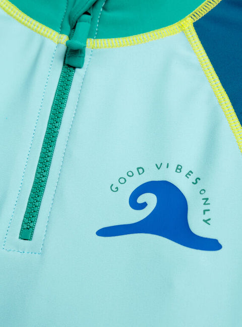 Colour Block Anti Uv Swim T-shirt