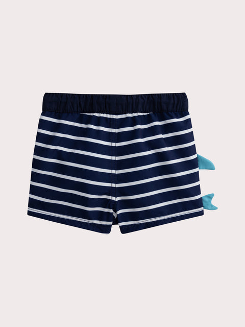 Navy & White Striped Swimsuit